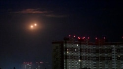 The Ukrainian air defence fires at Russian drones during a night strike on Kyiv on June 23, 2025, amid the Russian invasion of Ukraine.